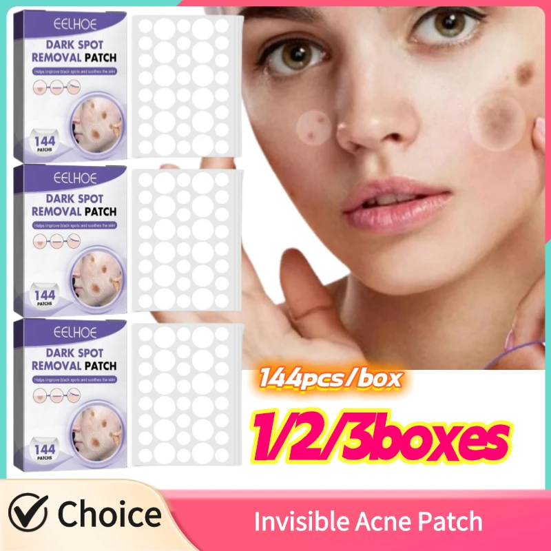 1/2/3boxes Face Spot Patches Invisible Acne Patch Pimple Removal Concealer Invisible Spots Marks Cover Stickers 144pcs/BOX