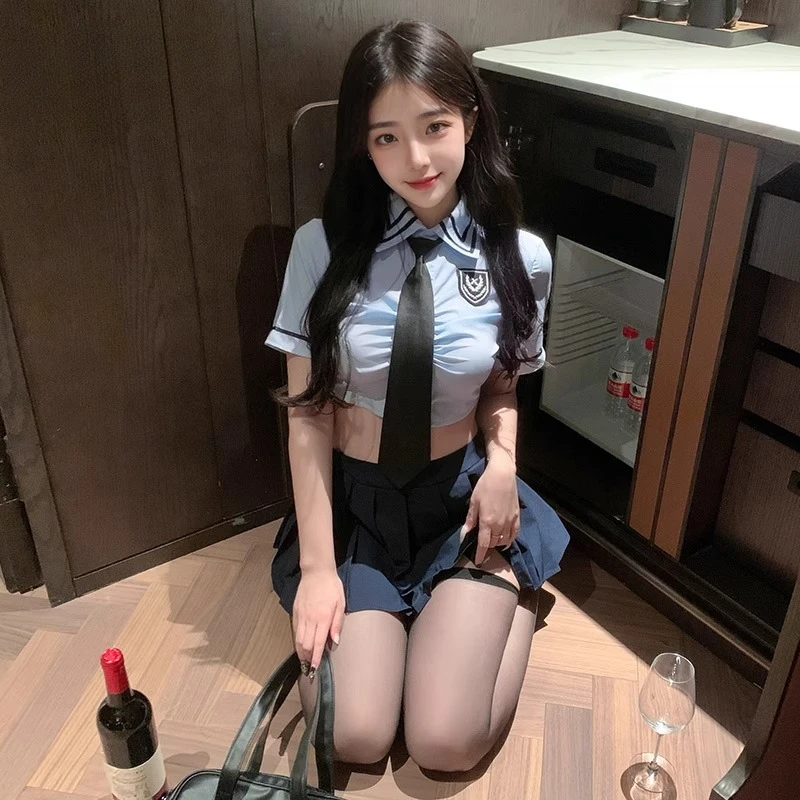 Disfraces de colegiala de Anime japonés, lencería Sexy, uniforme de colegiala, ropa interior, conjunto erótico, tentación para discoteca Porno