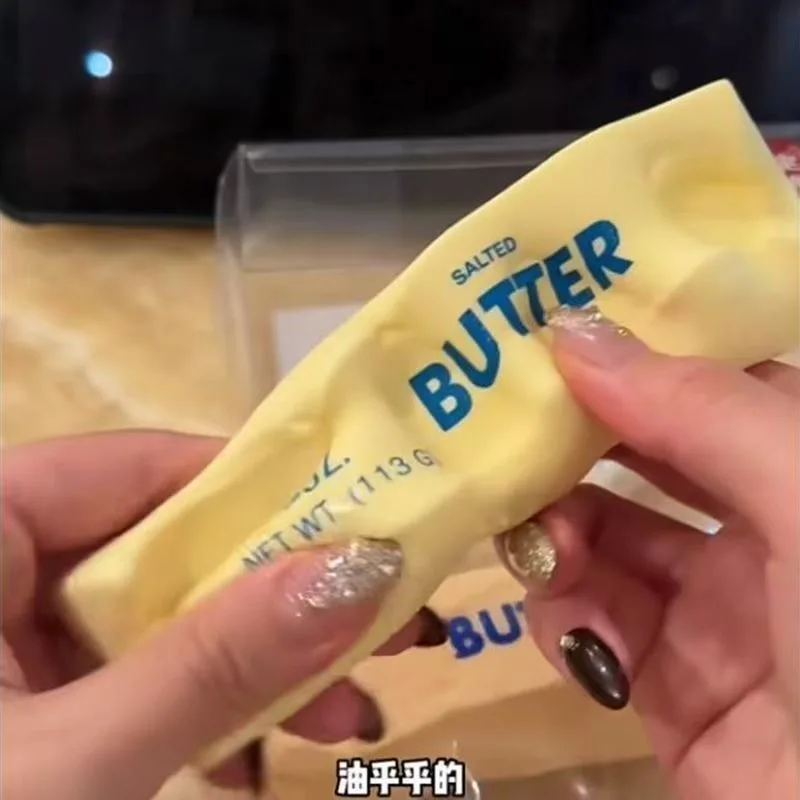 1PC Antistress Butter Stick Stress & Anxiety Relief Fidget Toys Slow Rising Squishy Squeeze Elastic Cheese Stick Prank Toys image 6