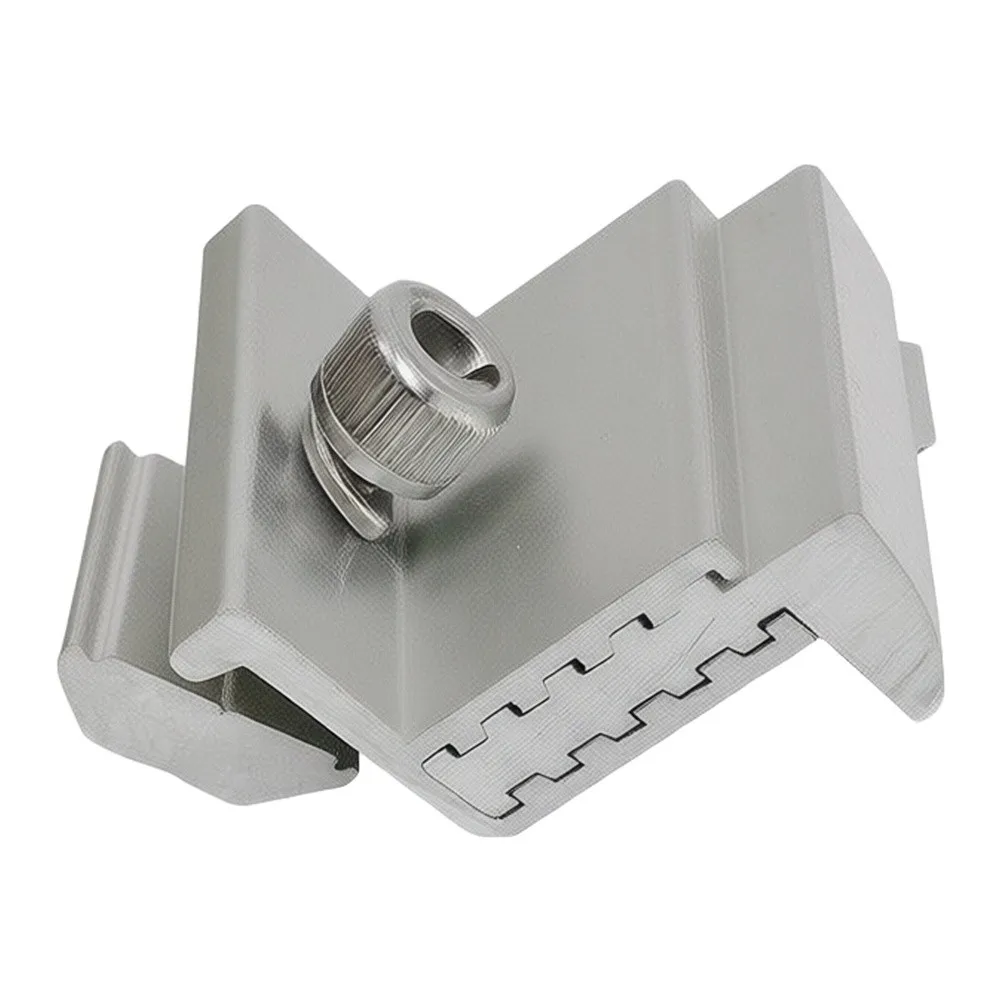 6pcs Photovoltaic Bracket Adjustable Edge Pressure Block Aluminum Alloy Photovoltaic Guide Rail Set For Balcony Roof PV System