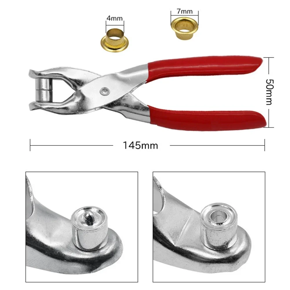 1 peça 40 peças alicate de ilhó rebites de ilhó 1 peça 40 peças de aço inoxidável/cobre 100 peças rebites de ilhó combinados 15cm 1cm design ergonômico