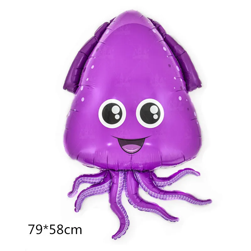 New Products Sea Animal Balloons Foil Shark Octopus Balloons Ocean Birthday Party Decorations Baby Shower Kids Toys Helium Balls