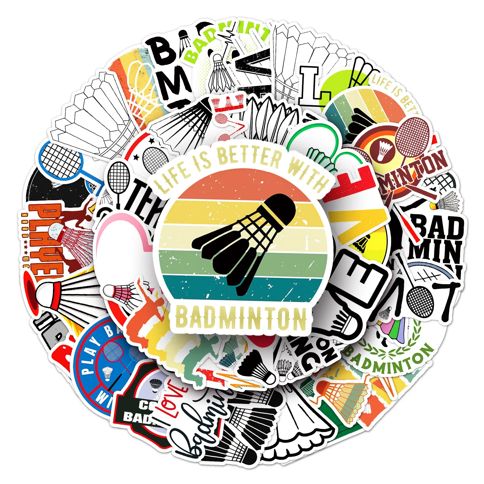 50PCS Sports Badminton Graffit - Badminton Cup ulasan dan harga