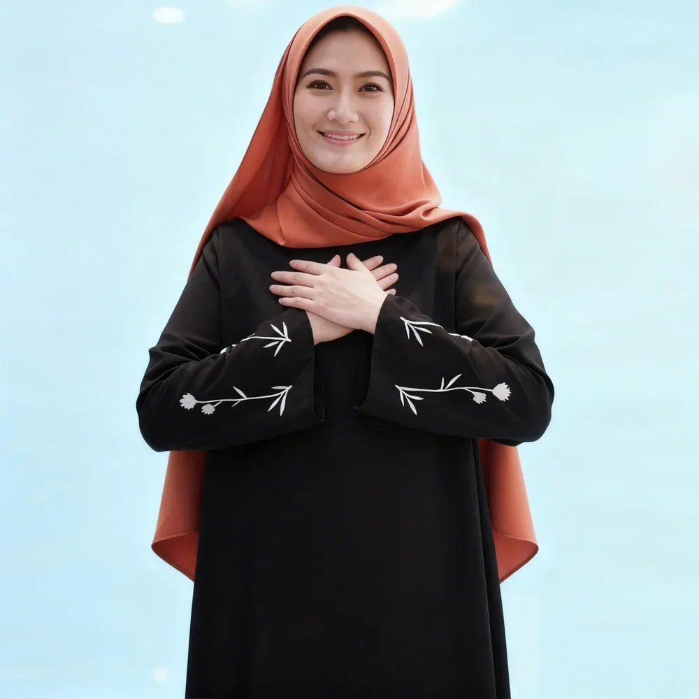 

Eid Abayas for Women Muslim Embroidery Dress Dubai Kaftan Morocco Caftan Femme Musulmane Vestidos Islam Clothing Jalabiya Abayo