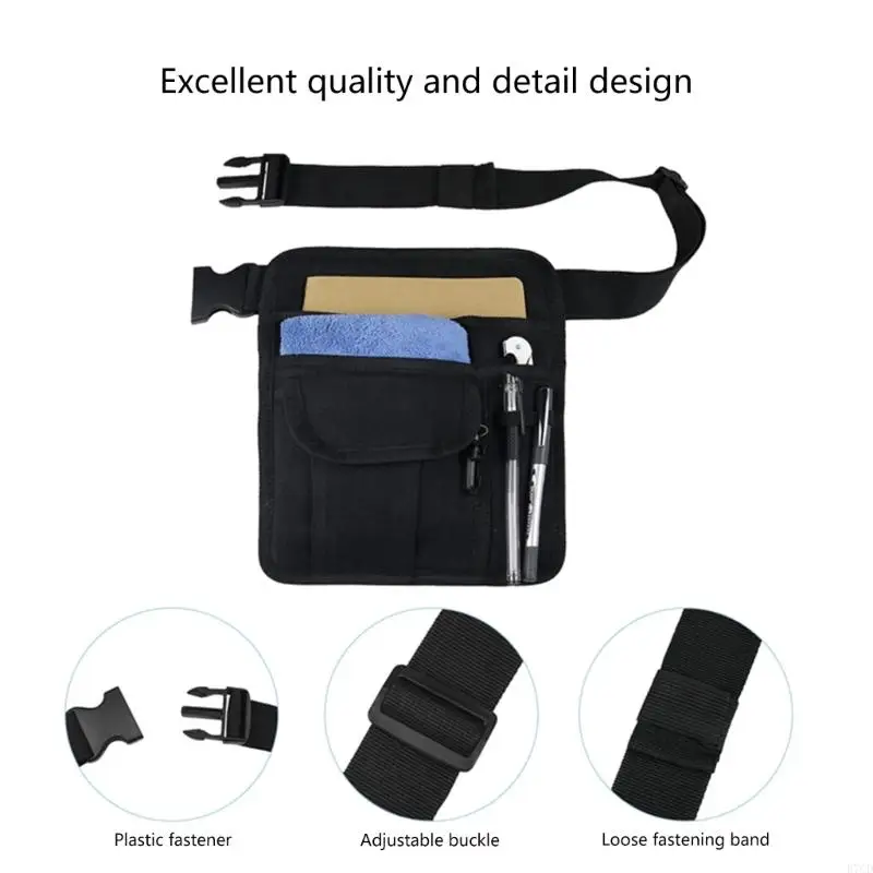 E7CD Canvas Tool Belt Bag Pock