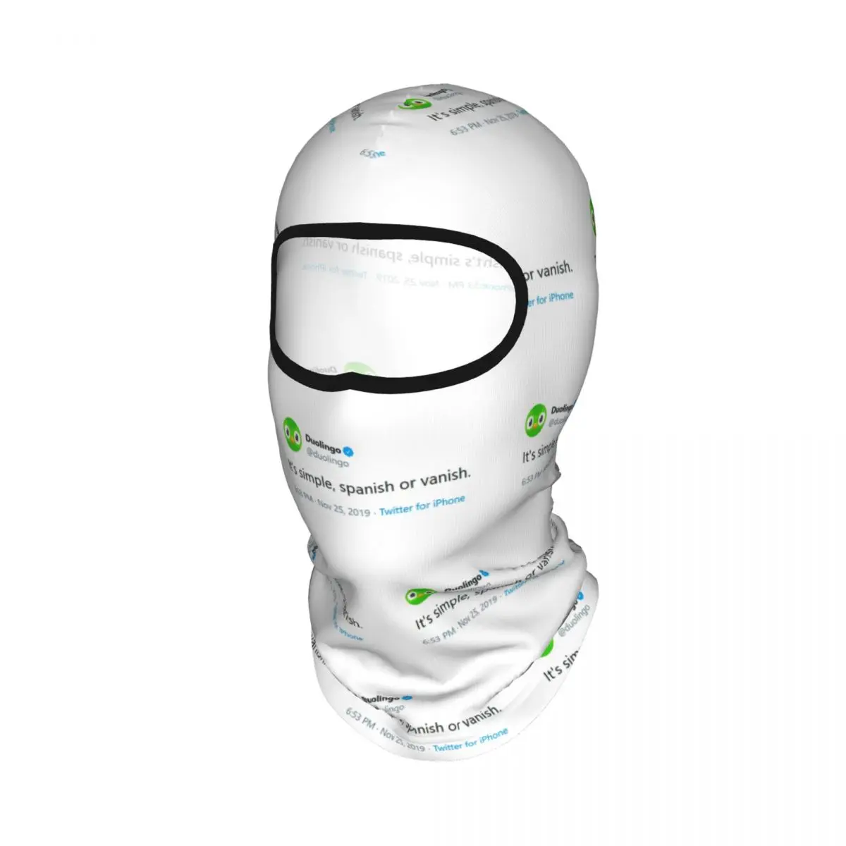 Evil Duolingo Owl Tweet Meme Breathable Thin Balaclava Full Face Mask Sun Protection Neck Gaiter For Motorcycle Fishing Outdoor