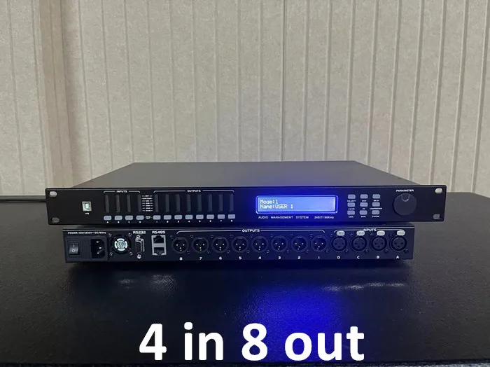 4 في 6 خارج MK-4600 مكبر صوت لمرحلة الأداء الاحترافي KTV كاريوكي معالج الصوت الرقمي الاحترافي