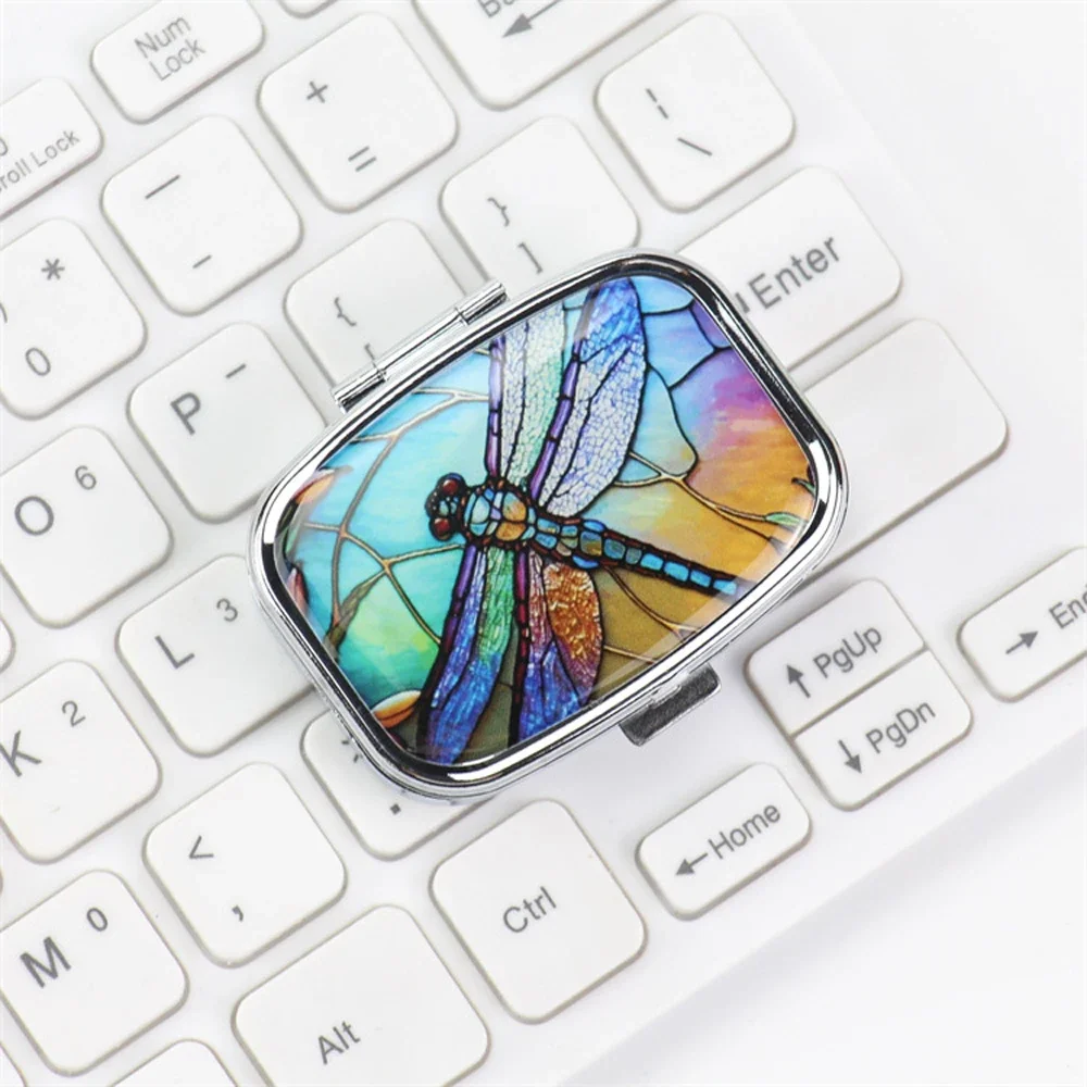Travel Cases Lovely Colored Medicine Metal Jwelery Organizers Household Holder Iron Cabinet Small pill container image 3