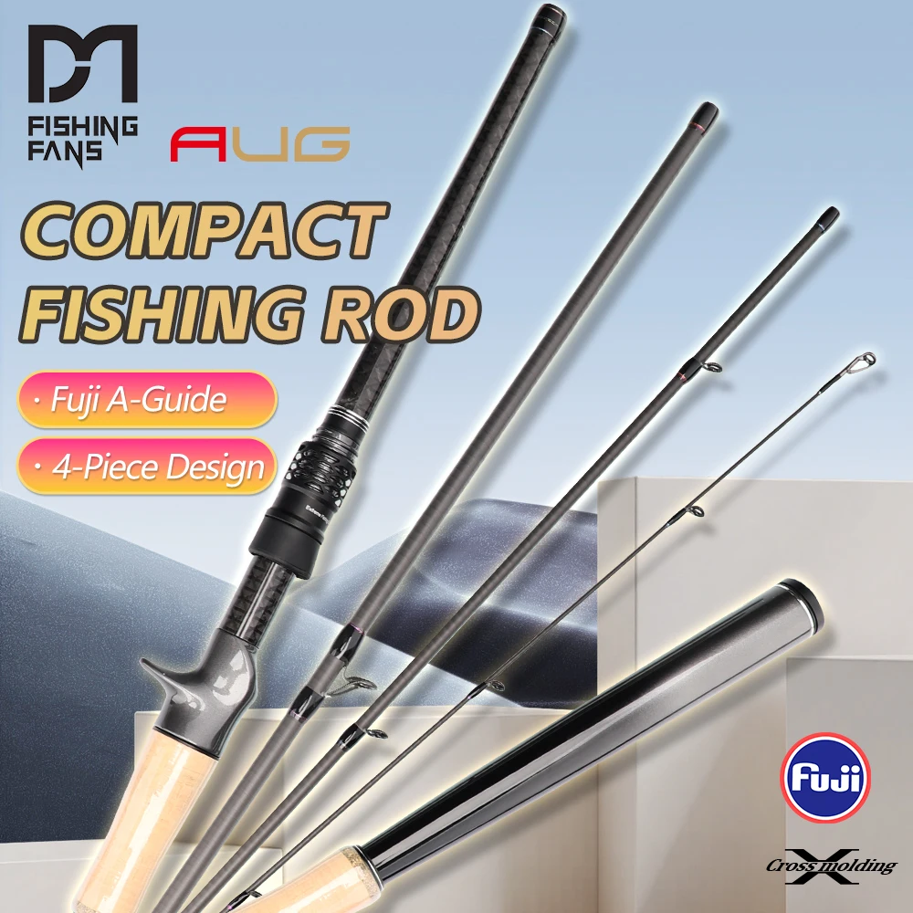 

Удочка спиннинговая FISHINGFANS AUG TORAY T1100 CARBON с карбоновой рукояткой, кольцами FUJI ALCONITE, портативная, 4 секции, ML/M, карбоновая рукоятка