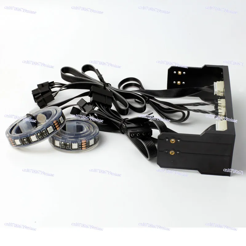 R-600 Optical Drive Position Fan Governor Panel RGB Light Fan Controller Dual Magnetic 6 Channel