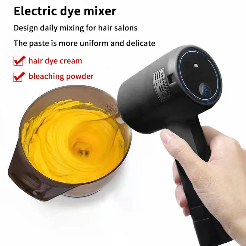 Dye Stirrer Automatic Mixing Tools Hair Cream Mixer Color Paste mixer Hair Dye Creme Stirrer Tint Mixer Handheld Rechargeable