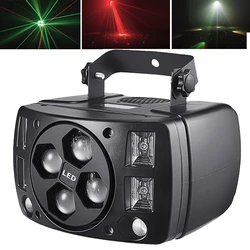 Bee Eye Strobe Laser Projector LED Stage UV Light 80W DMX/Remote Control DJ Lights Home Party Disco Show Light for KTV Bar Decor