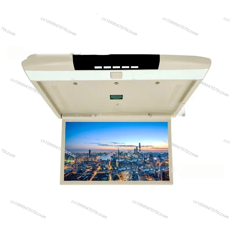 17.3 Inch Car Roof Monitor 1080P HD LCD Screen Automobile Ceiling TV MP5 Multimedia Roof Mount Display Support for USB FM IR