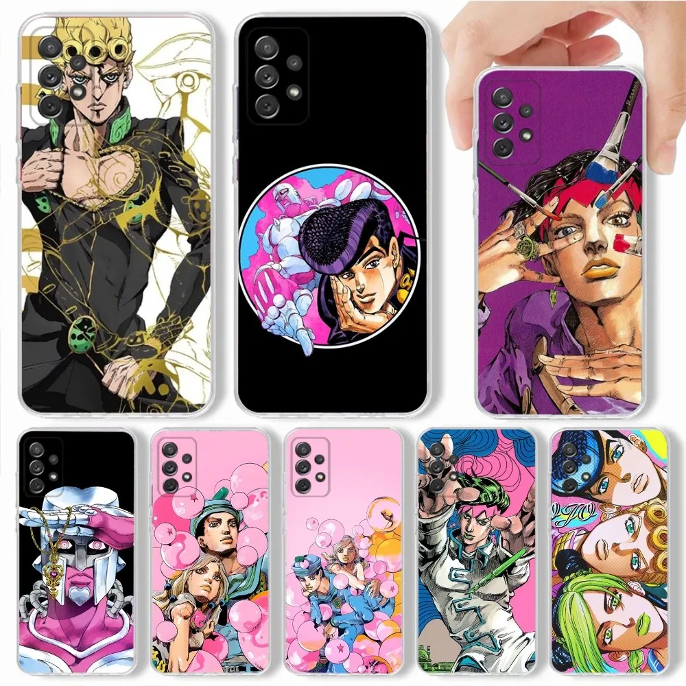 J-JoJo Bizarres Adventures Phone Case For Samsung,Galaxy,S20,S21,S22,S23,Fe,Lite,Plus,Ultra Note Shell