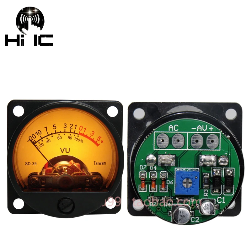 VU Meter level Indicator Adjustable With LED DIY Car CD Tube Amplifier Included Driver Board