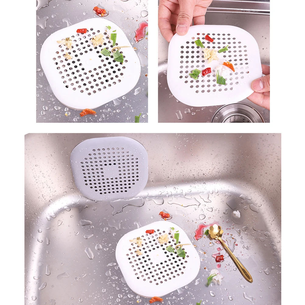 

5pcs Hair Filter Sink Strainer Anti-Clogging Drain Catcher Kitchen Supplies Sewer Colanders Pool Filter Shower Drain Tool