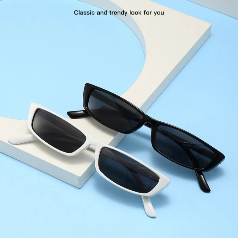 

Vintage Small Rectangle Sunglasses Girls Boys Black/white Brand Designer Sun Glasses UV400 Shade Outdoor Fashion Sunglasses