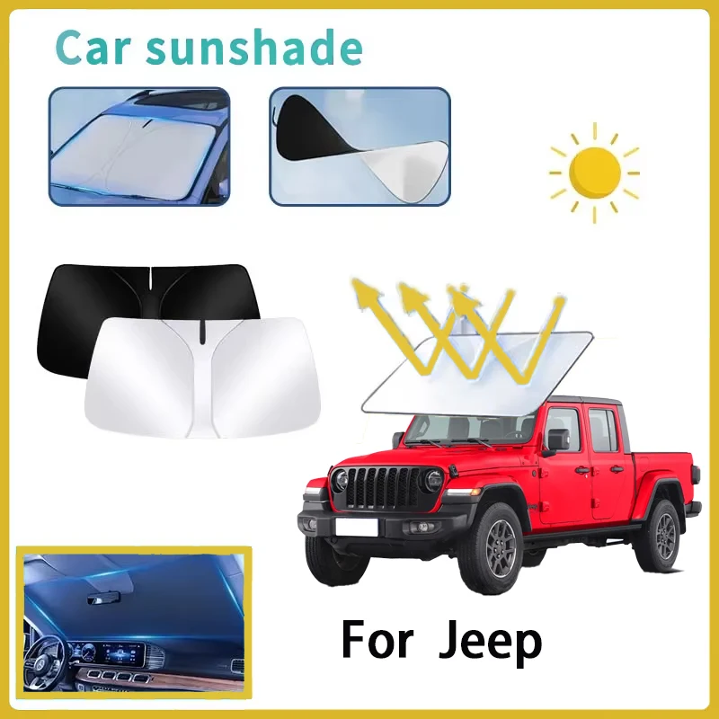 

For Jeep Compass Free Light Sunshade Car Front Windshield Sunshade Sunshade Sun Protection Heat Insulation