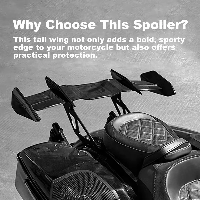 انفصال ABS الخلفي سبويلر الذيل الجناح العلوي الفاصل مشرق الأسود ل 2015-أحدث بجولة الطريق الإنزلاق دراجة نارية الملحقات