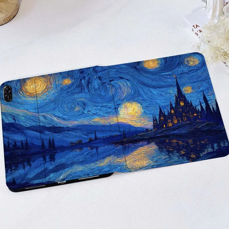 

Art Oil Painting Scenery For Huawei MediaPad T5 T10s M6 M5Lite SE Honor Tab 5 6 7 V7 V8 X8a X9a Pro Soft Tablet Case Gift