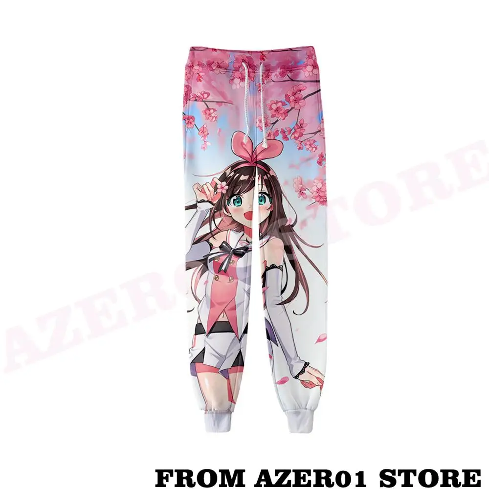 HOLOLIVE VTuber Kizuna AI Merch Sweatpants 3D Men/Women Neutral Threaded Bunched Trousers Kawaii Threaded Bunched Leg Pants