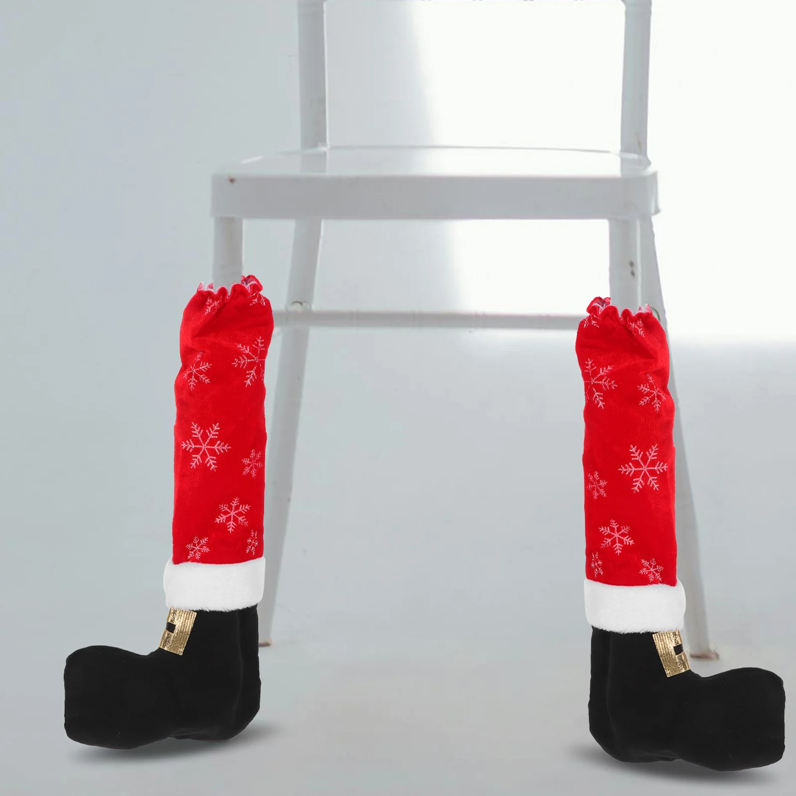 

2Pcs Christmas Furniture Leg Socks Elastic Non-Woven Fabric Protectors for Chair Table Feet Holiday Decor Dining Room Party Warm