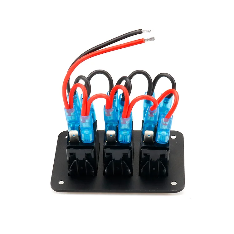 Yacht Modification Switch 12-24V Fast Charging Indicator Panel RV Switch, Car Modification Multi-function Triple
