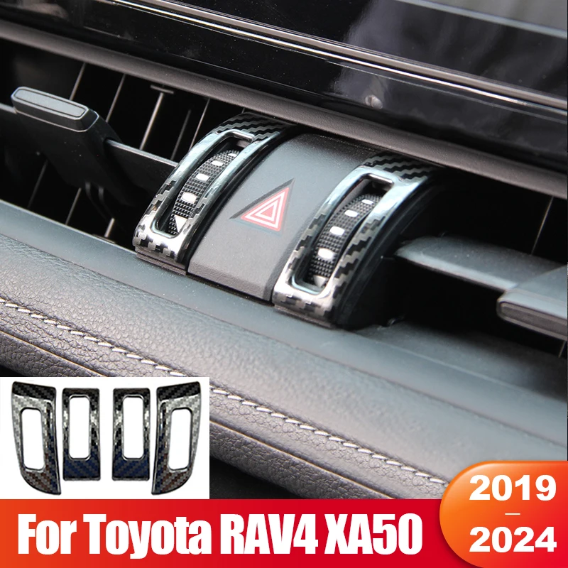 

For Toyota RAV4 XA50 2019 2020 2021 2022 2023 2024 Hybrid Car Central Control Air Conditioning Vent Outlet Cover Accessories