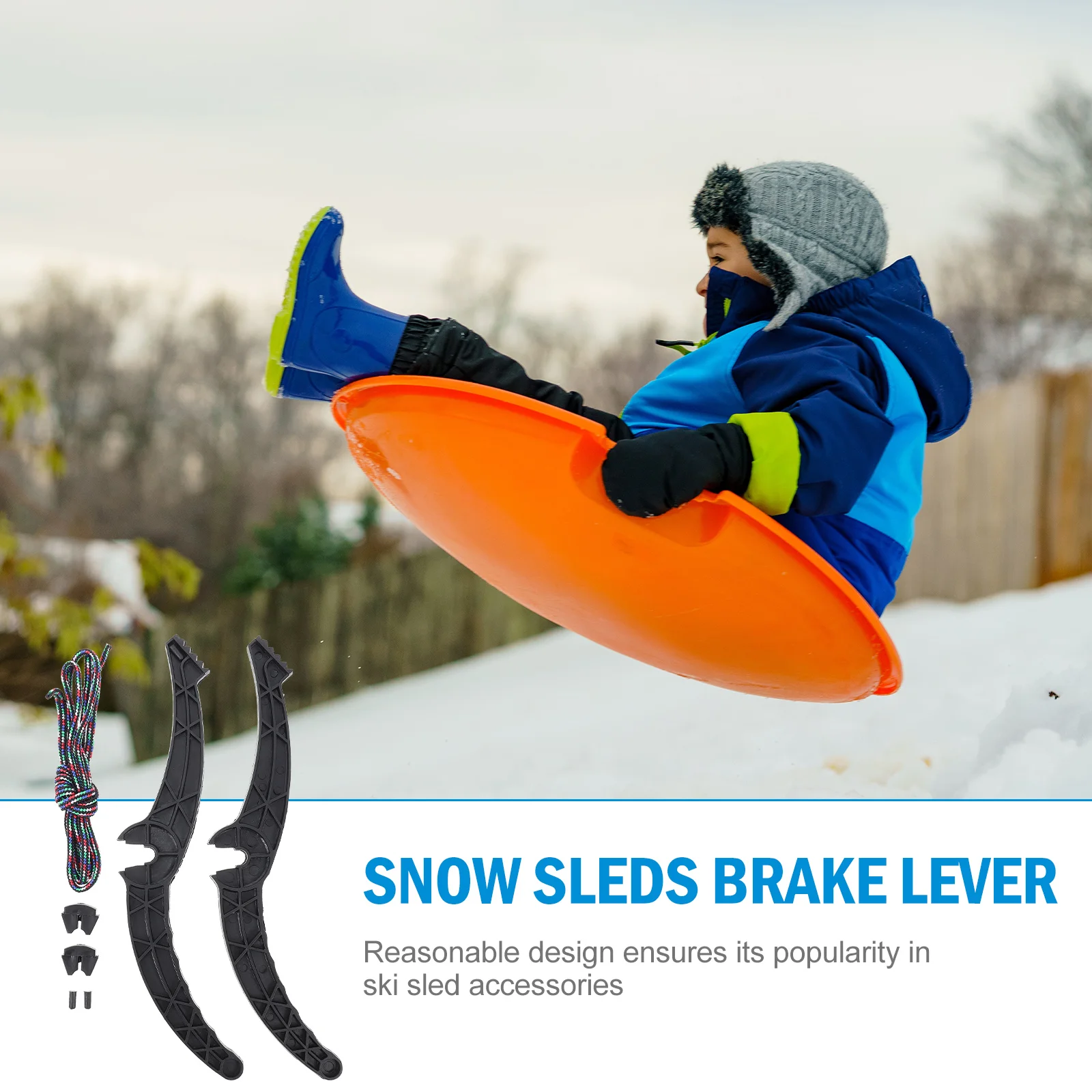 Sneeuwhandschoenen Heren Ski-remblokken Handvatniveau Kleine sleeaccessoire Zwart plastic snowboard voor heren