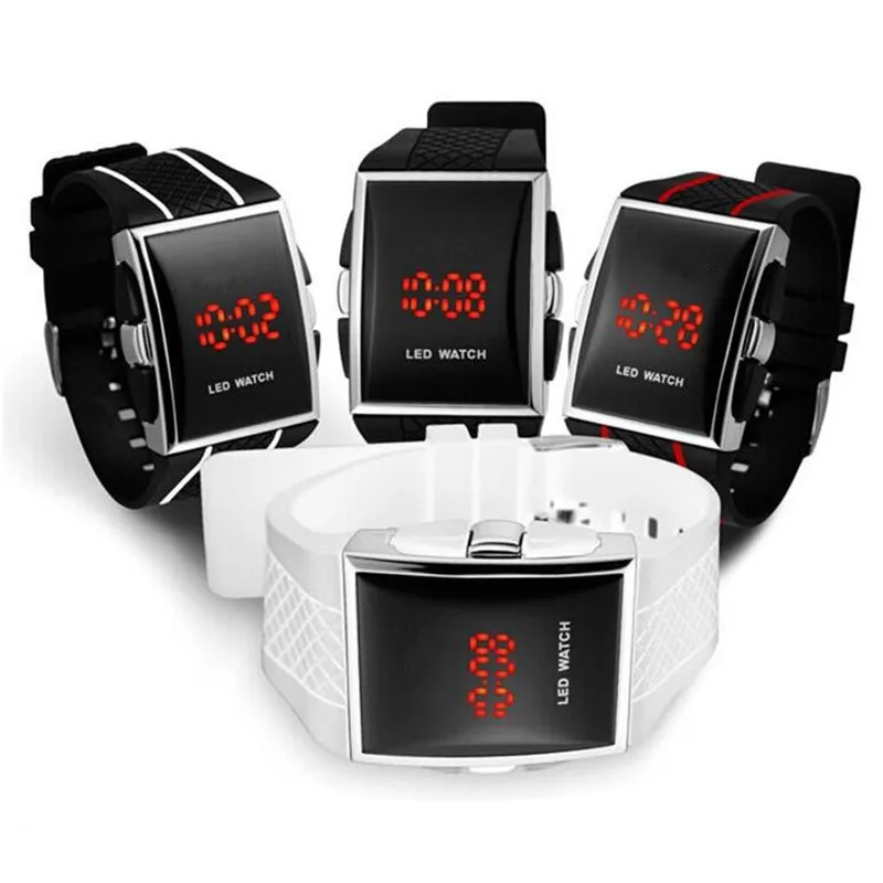 New Black Led Digital Military Watches Men Wristwatches Luxury Brand Curved Screen Fashion Sports Watches Male Electronic Clock