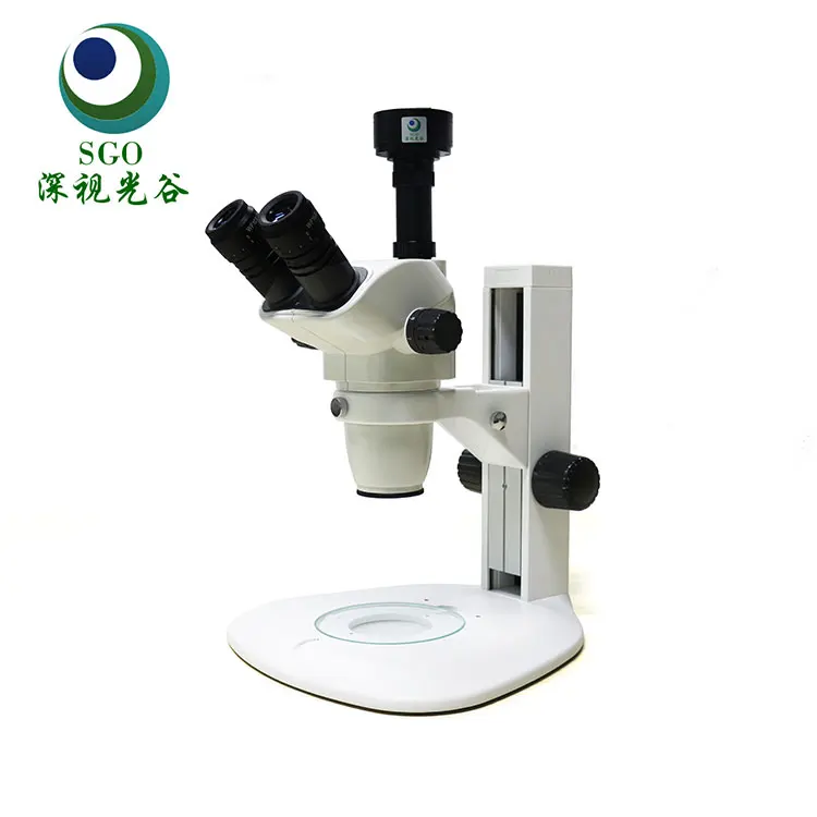 Stereoscopic microscope with continuous zoom, photographic storage and stereoscopic  SGO-67T1