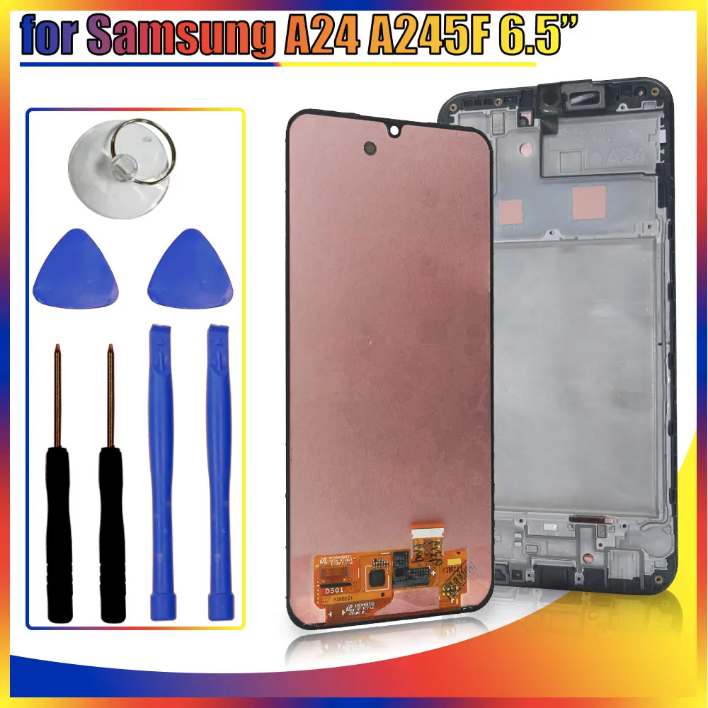 Super AMOLED LCD for Samsung A24 4G LCD Display Touch Screen Assembly Digitizer for Samsung A245 A245F A245M A245N LCD Display
