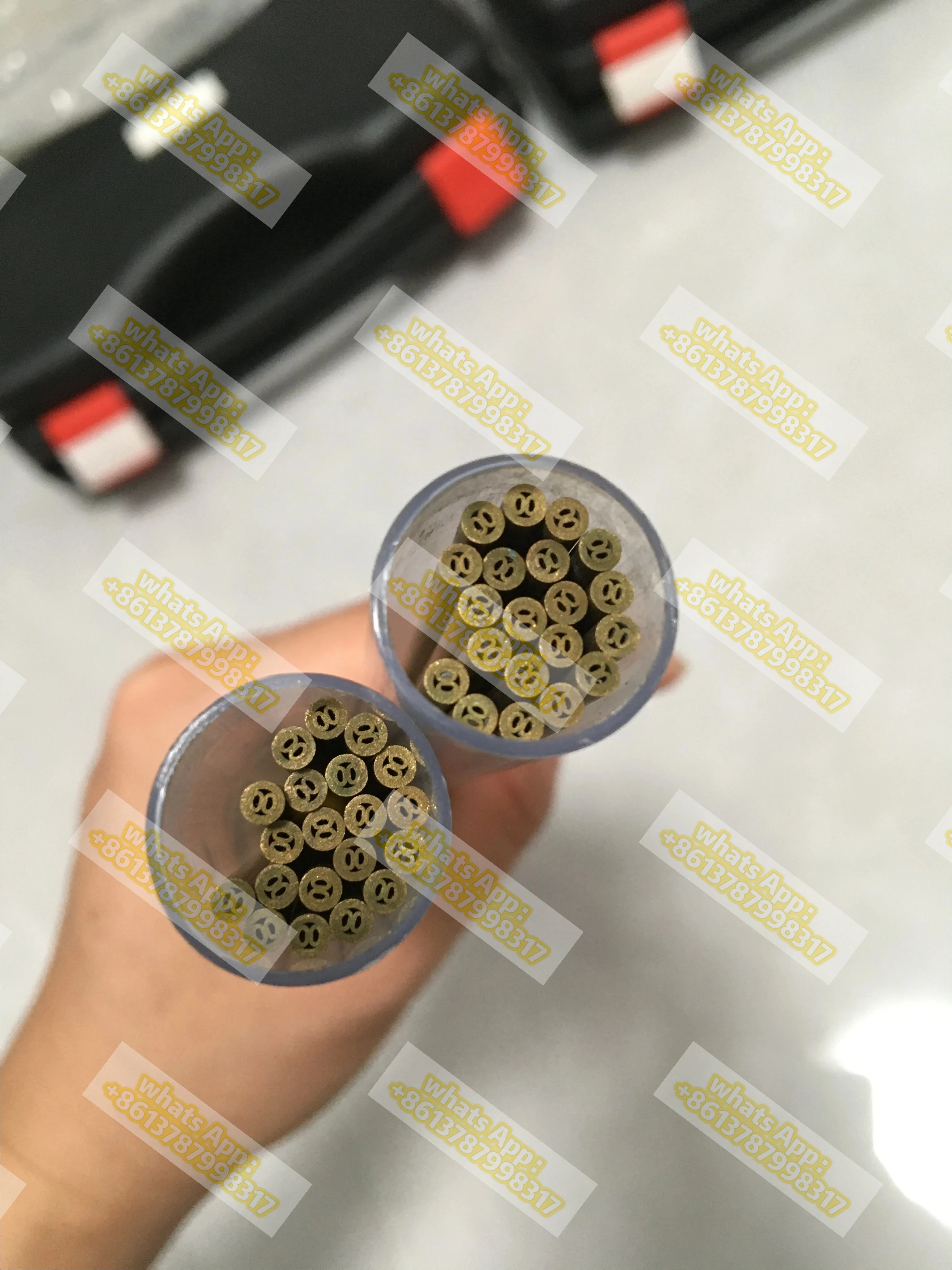 Brass Electrode Tube,multi-channel,Brass multi tube,Multi 4 holes,OD1.0-3.0MM,Length 400mm,Drill pipe for Drilling machine