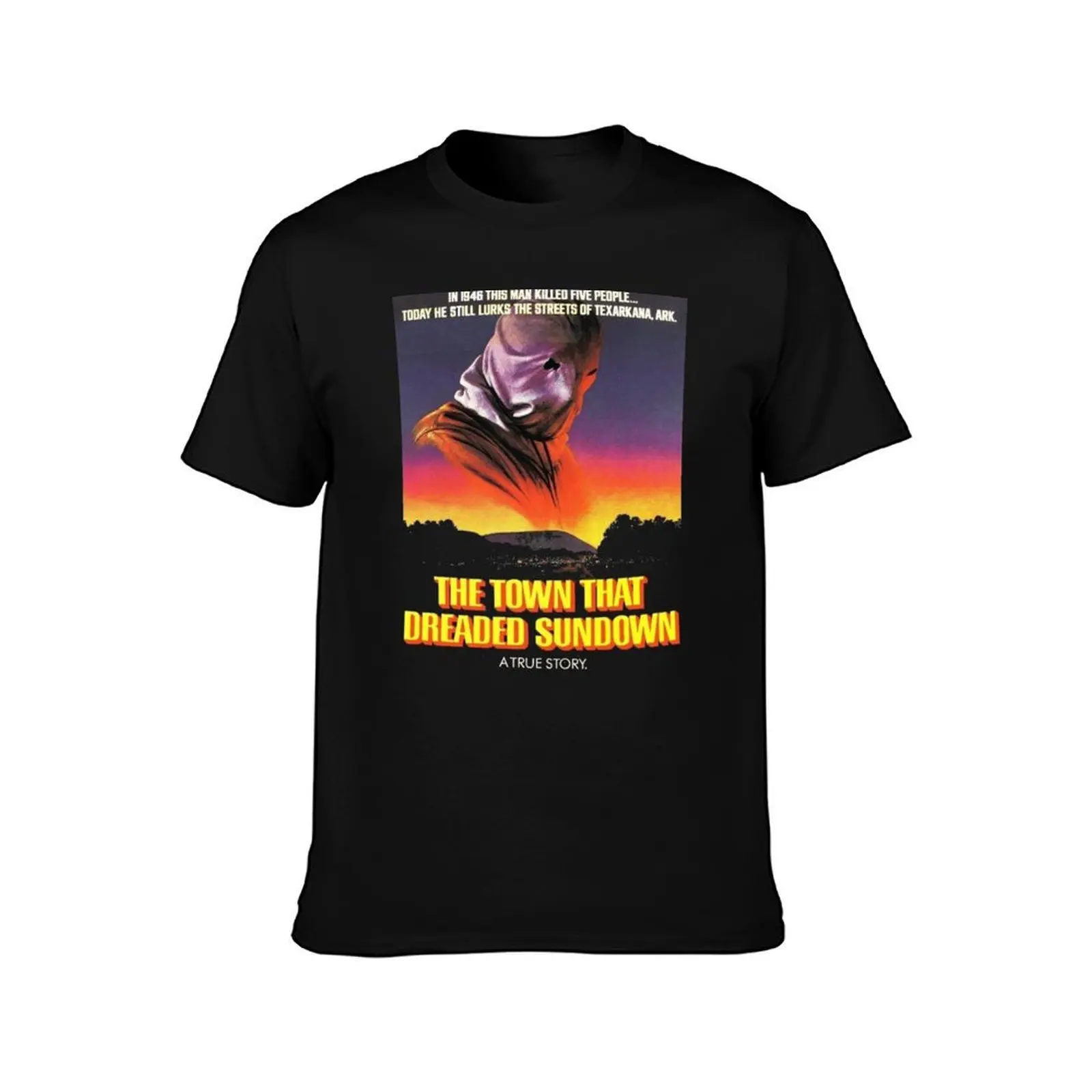 The Town That Dreaded Sundown - Alt Movie Poster Art【?Ｈｏｒｒｏｒ】 Design （1976）VHS|Gasm Video T-Shirt, Summer Casual Cotton Tee