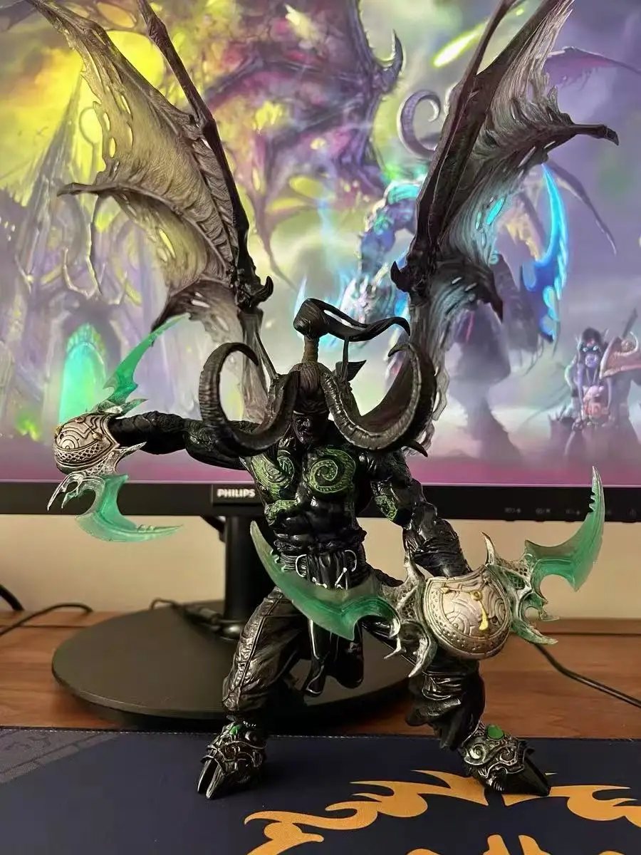 

25 см WOW персонаж Demon Hunter илidan Stormrage DC игра фигурка ПВХ статуя настольная модель детский подарок Коллекционные игрушки