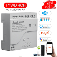 Wifi Wireless Switch Smart Module 4CH DC5V 12V 32V 24V 110V 220V Inching Self-lock RF433 NO NC COM 10A Relay Tuya APP Control