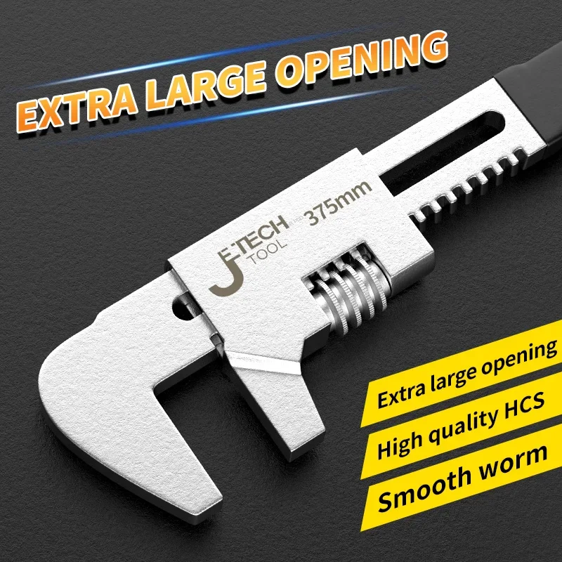 Adjustable pipe spanner key large spout right angle lightweight quick plumbing spanner for removing round valves and screws