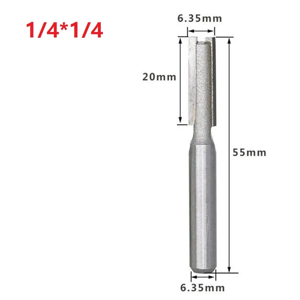 1/4Inch Schacht Rechte Fluit Carbide Freesmachine Wolfraam Router Bit Carbide Router Bit Houtbewerking Gereedschapsset