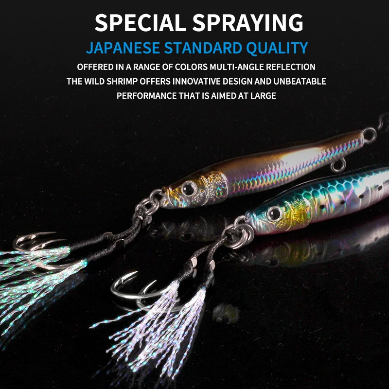 MAGIC WORKS Metal jigging S-Shape 7G 10G 15G 20G 30G 5PCS/Box Sinking Fishing Lure Sea Bass Artificial Bait Fishing Tackles