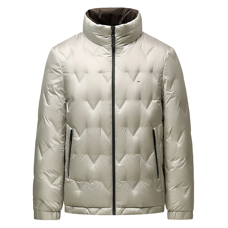Lightweight & Warm Stand Collar Duck Dowm Jackets Spring Autumn Winter Loose Short Puffer Coats Outwear Windproof Tops Clothing