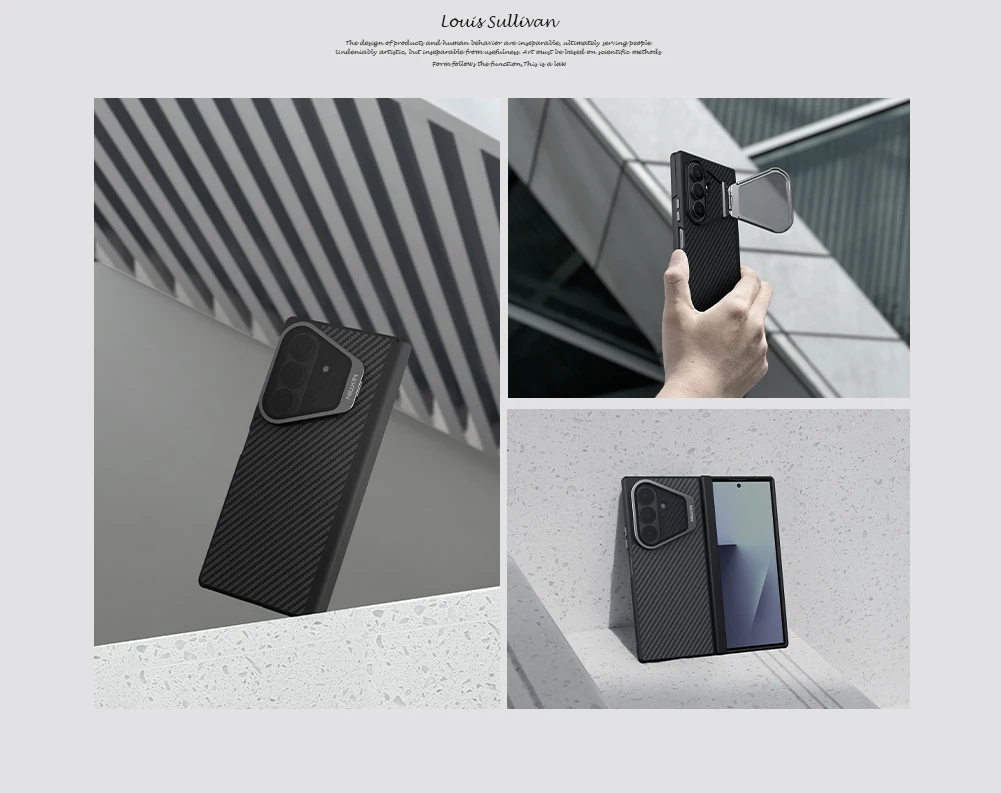 Nillkin For Samsung Galaxy Z Fold 8 Ultra 5G Case Magnetic Carbo Prop Fiber Adapt Camera Cover with Stand Protection Phone Case