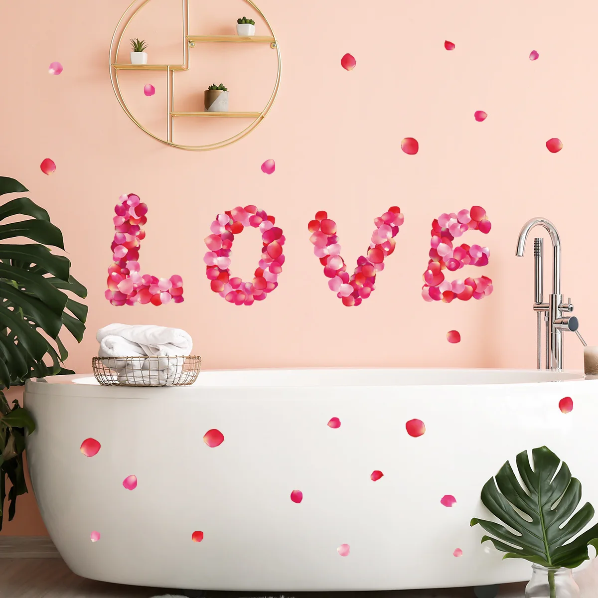 

30*45 см английский лепесток любви подводные животные наклейки на стену гостиная фон стены ванная комната декоративные наклейки на стену Ct6026