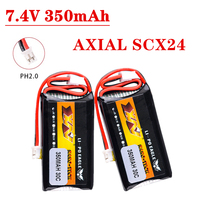 RC Car Battery HJ 2S 7.4V 350mAh 30C Lipo Battery For AXIAL SCX24 90081 C10 1/24 Rc Car Models Accessories 7.4V Battery
