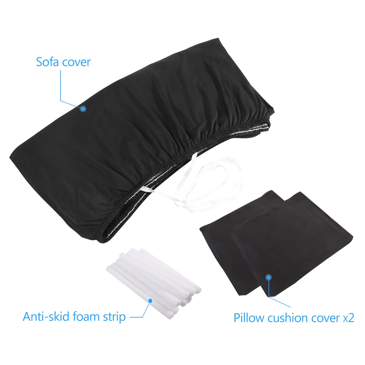 

2Pcs Sofa Cover for 77-90 Inch Stretch Elastic Slipcover Furniture Protector Machine Washable Couch Covers Home Decor Upgrade
