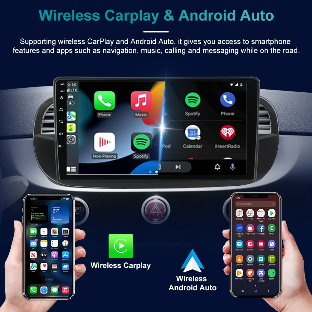

Auto Radio For FIAT 500 2007-2015 Car Multimedia Player GPS Navigation Head Unit Stereo Player 4G SIM 8+128GB DSP Android 13