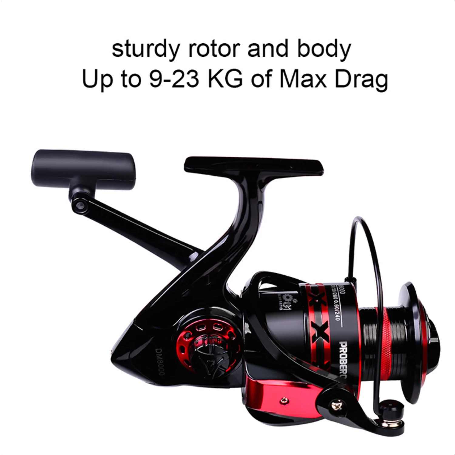 High Performance Baitcasting Fishing Reel with Max Drag Capacity of 9-23kg, Advanced Regulating System for Saltwater and Freshwa