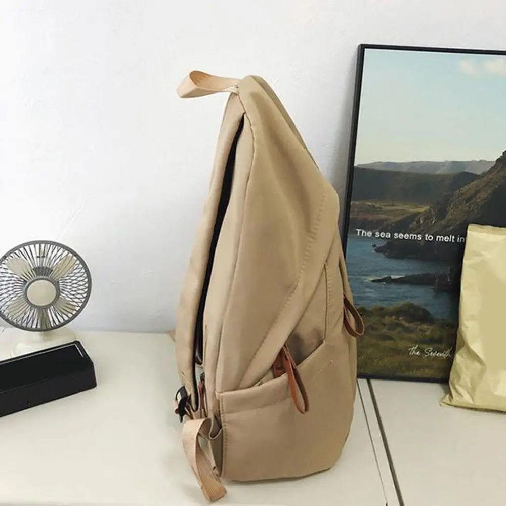 Zaino universitario in tela versatile Zaino da viaggio impermeabile tinta unita Borsa a tracolla di grande capacità Campo