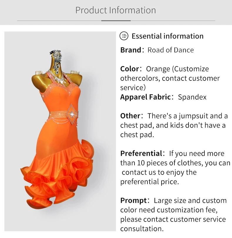 2025 Neues Damen-Latein-Tanzkleid Bühnenkostüm Amerikanische Kleidung Sexy Mädchen Party-Tanzkleidung Ballsaal-Anzug Midi-Auftritts-Outfit – Detail 3