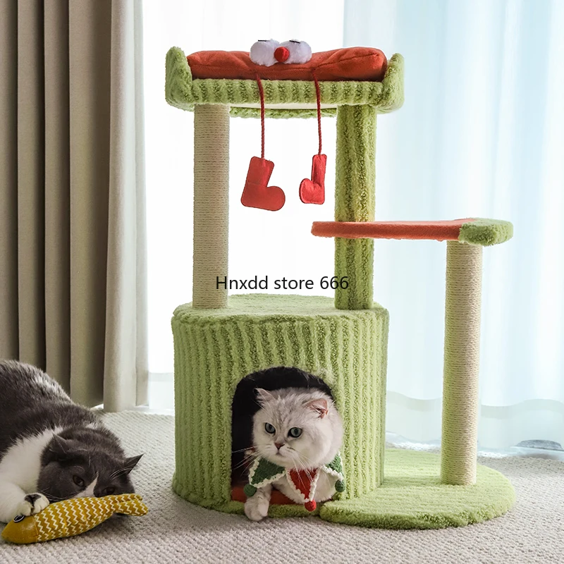 Cat climbing frame and nest integrated cat wear-resistant toy