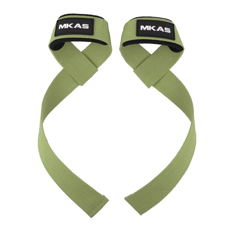 MKAS 1 Pair Gym Lifting Straps Fitness Gloves Anti-slip Hand Wraps Wrist Straps Support For Weight Lifting Powerlifting Training